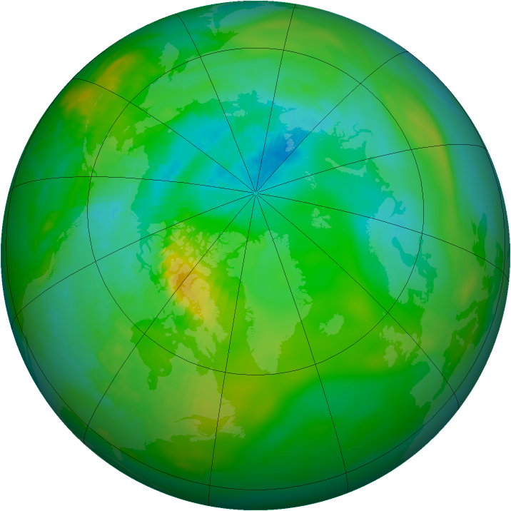 Arctic ozone map for 17 August 1979